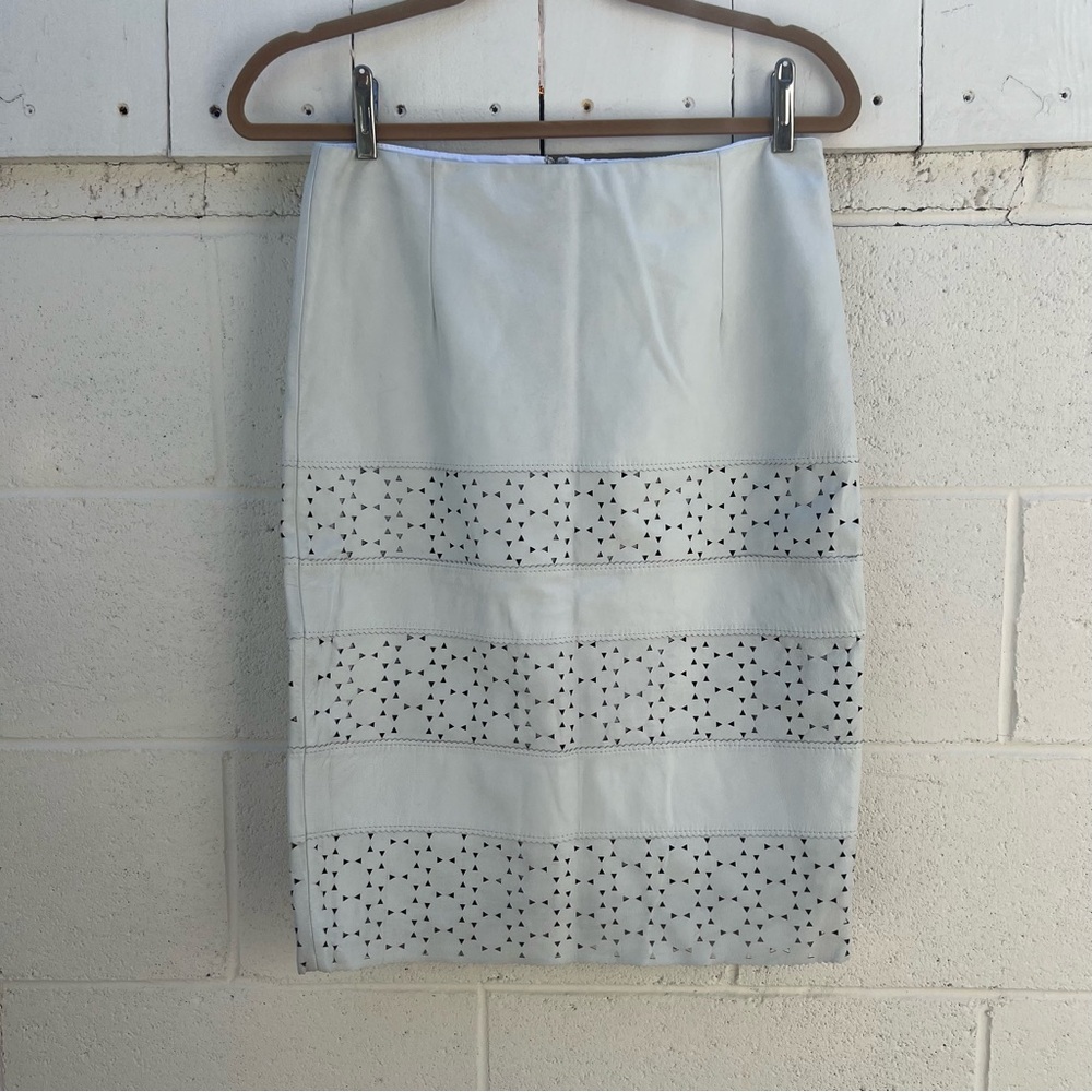 Banana Republic bone white Pencil Skirt with Cutout Design